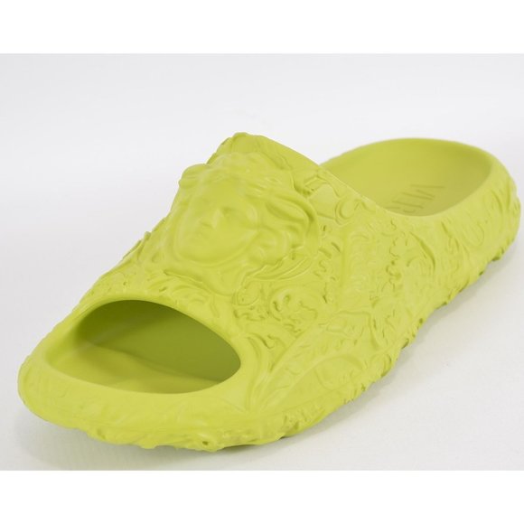 NEW Versace Men\'s BAROQUE MEDUSA Citron Rubber Pool Slides Sandals Size 42 9 main image 10